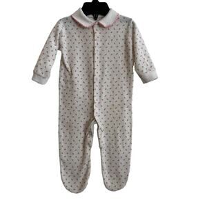 Vintage Footed Terry Floral One-Piece